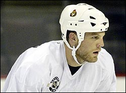 Flames tough guy Brian McGrattan wants to lead the league in majors this season. (Picture courtesy of canoe.ca)