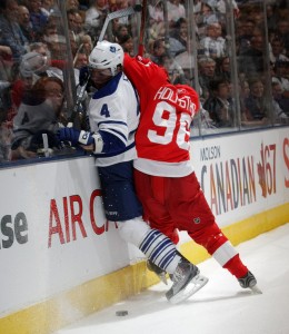 90953484BB018_DETROIT_RED_W If the Leafs want to clear cap space, Jeff Finger is a prime candidate for a demotion. (Picture courtesy of Yahoo!)