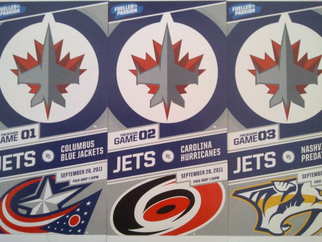 winnipeg jets preseason tickets