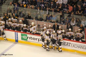 Boston Bruins bench