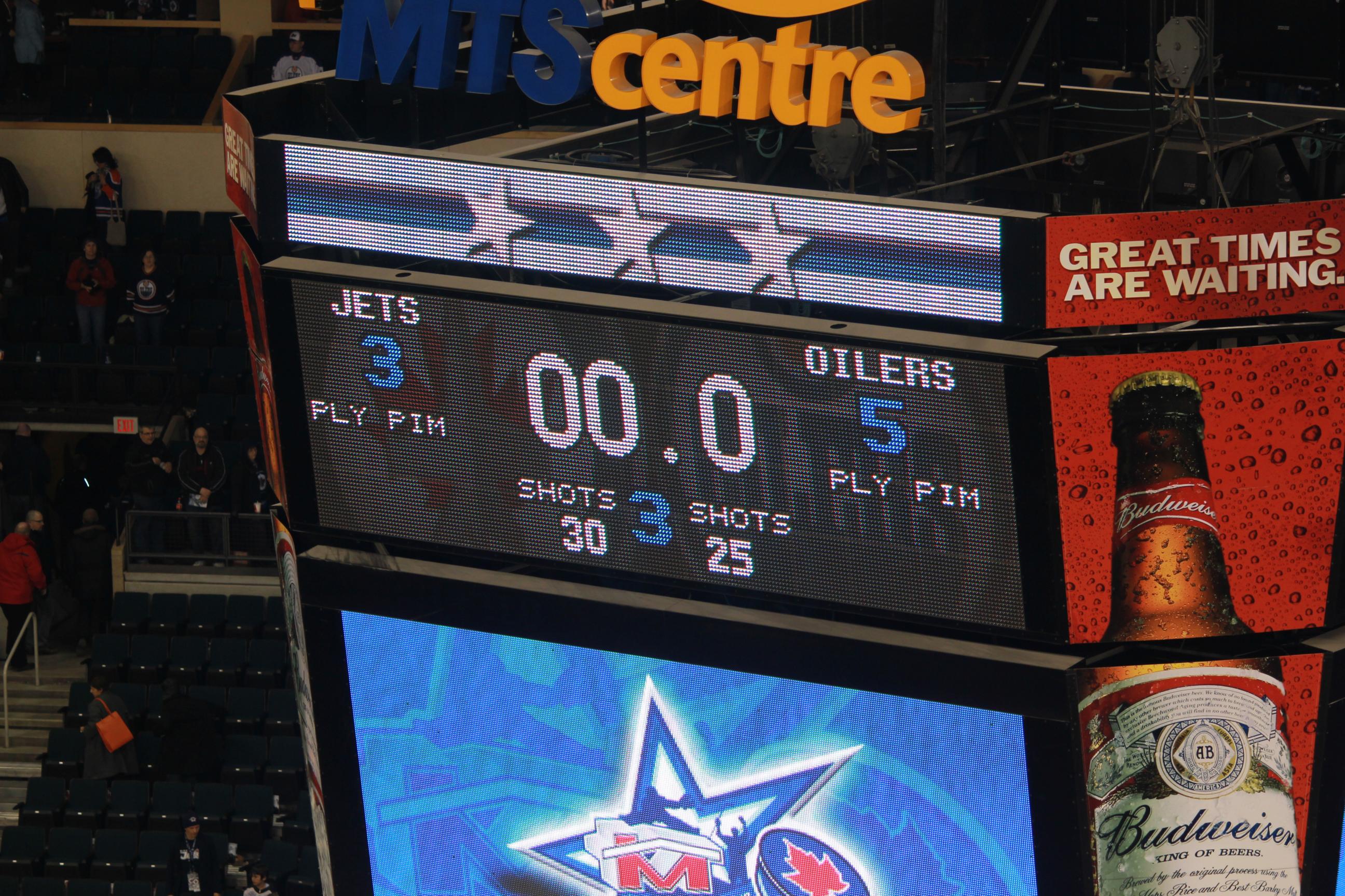 Jets lose to Oilers