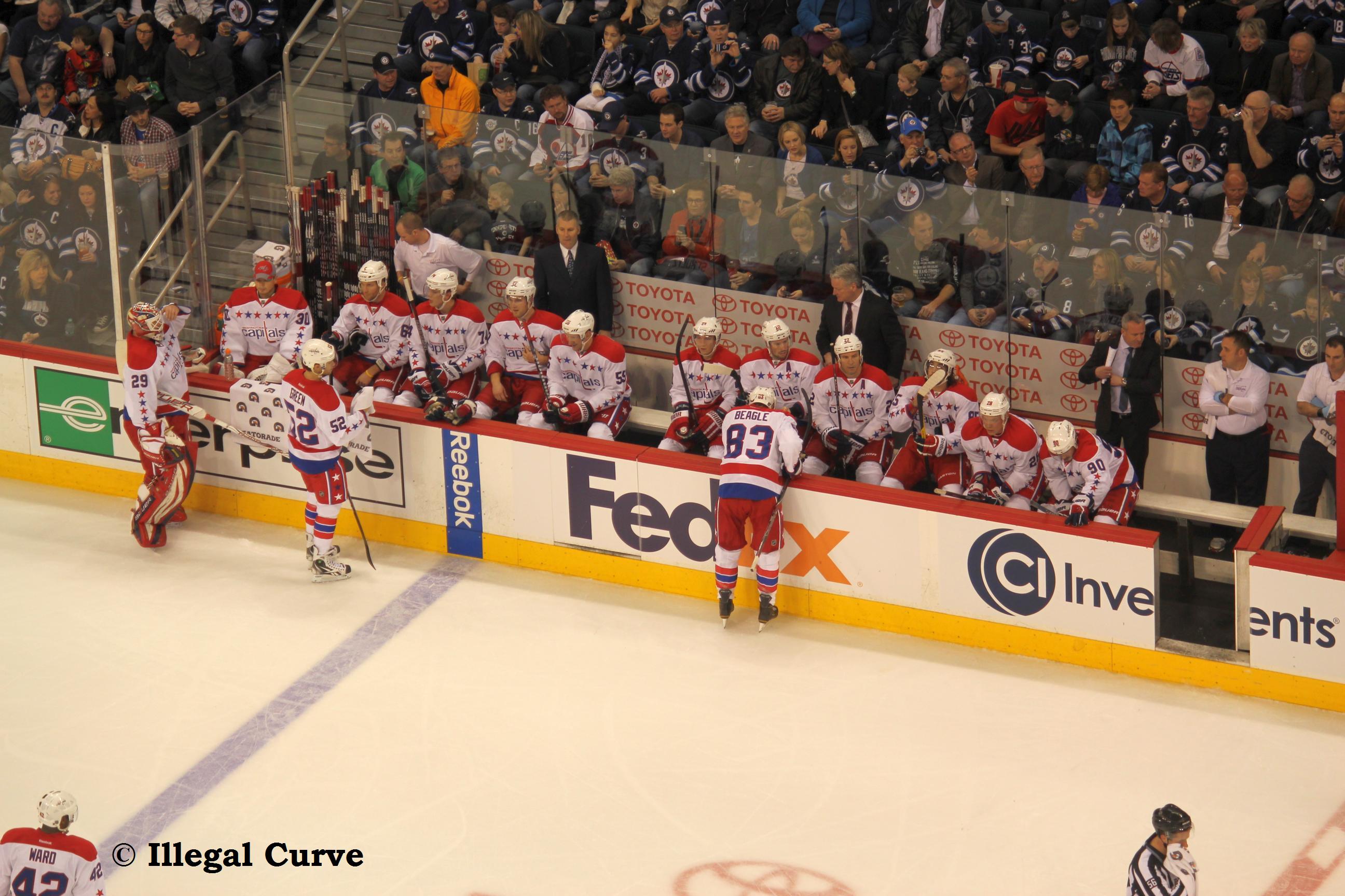 Capitals bench March 16 2012