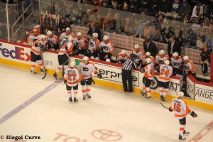 Flyers bench1