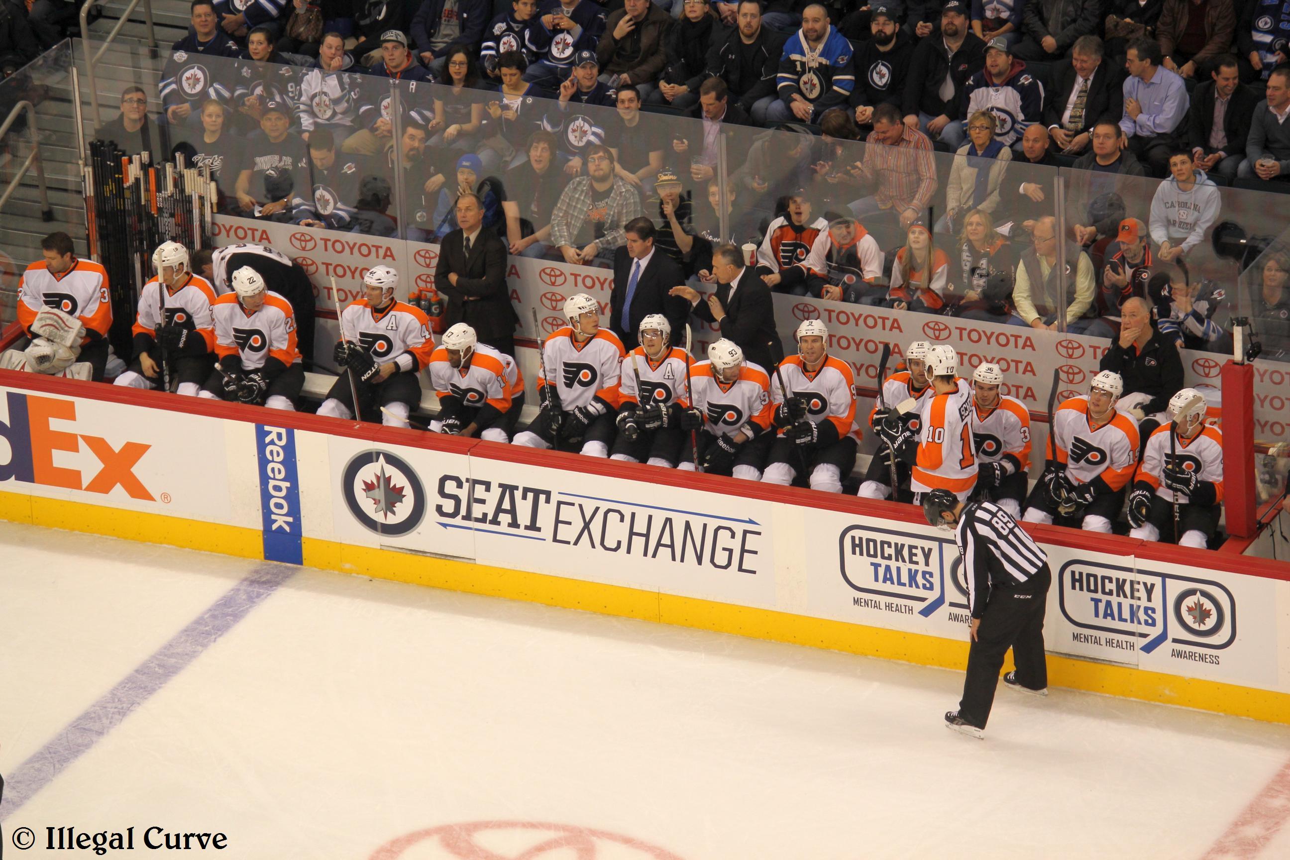 Flyers bench Feb 12 2013