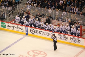 Leafs bench - Feb 7, 2013