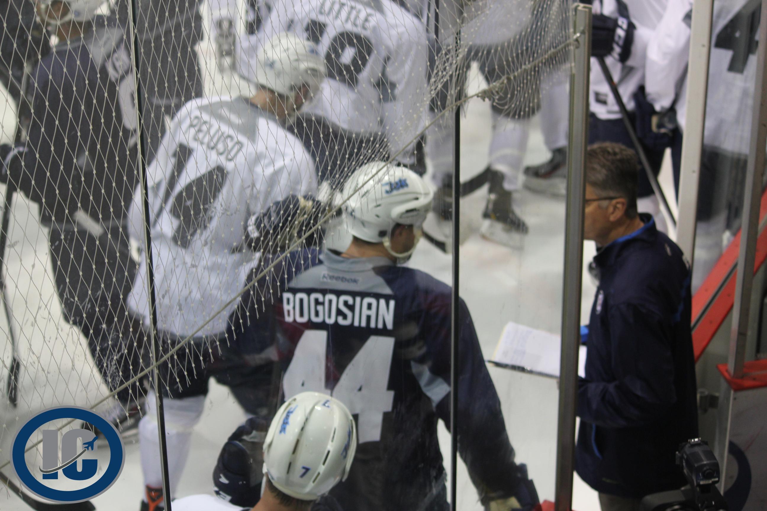 Coach Noel and Bogosian talking on Day 1 of Camp