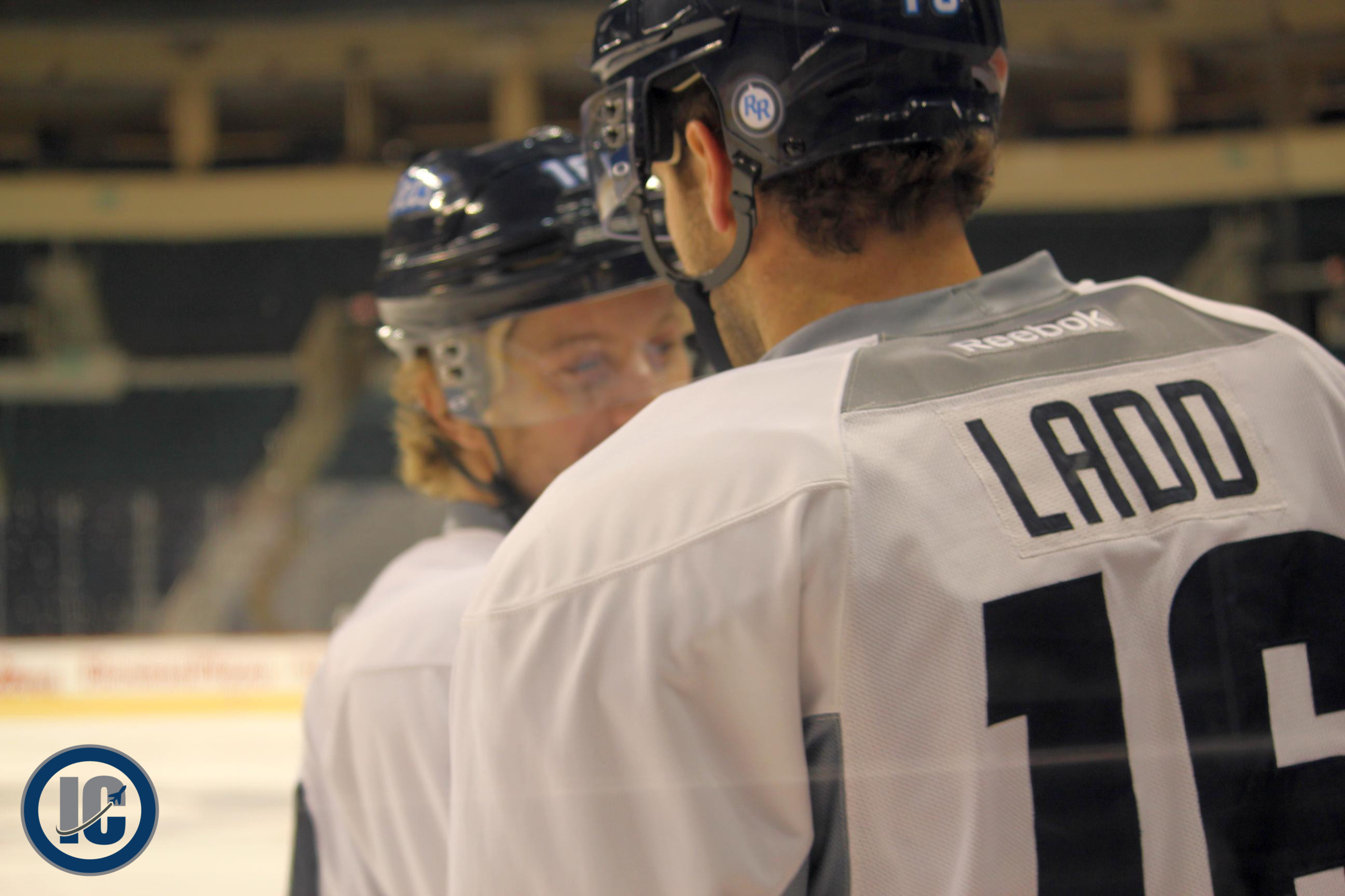 Ladd and Little at practice