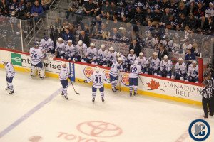 Leafs bench (January 25, 2014)