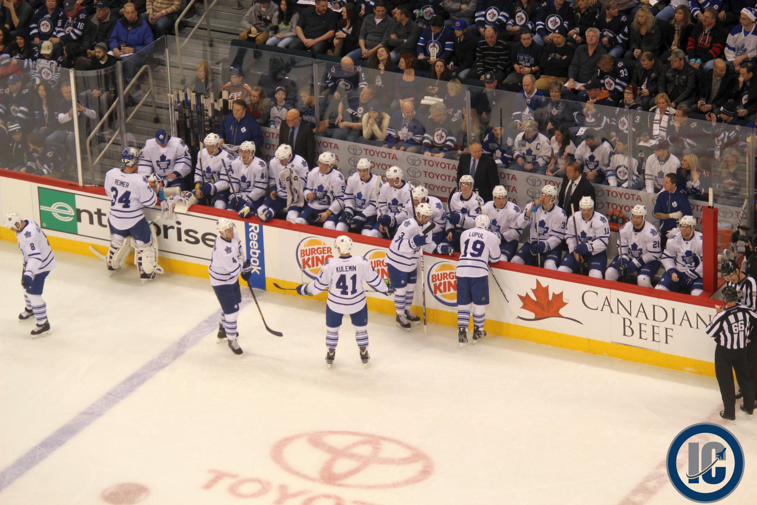 Leafs bench January 25 2014