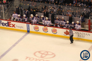 Oilers bench (January 18, 2014)