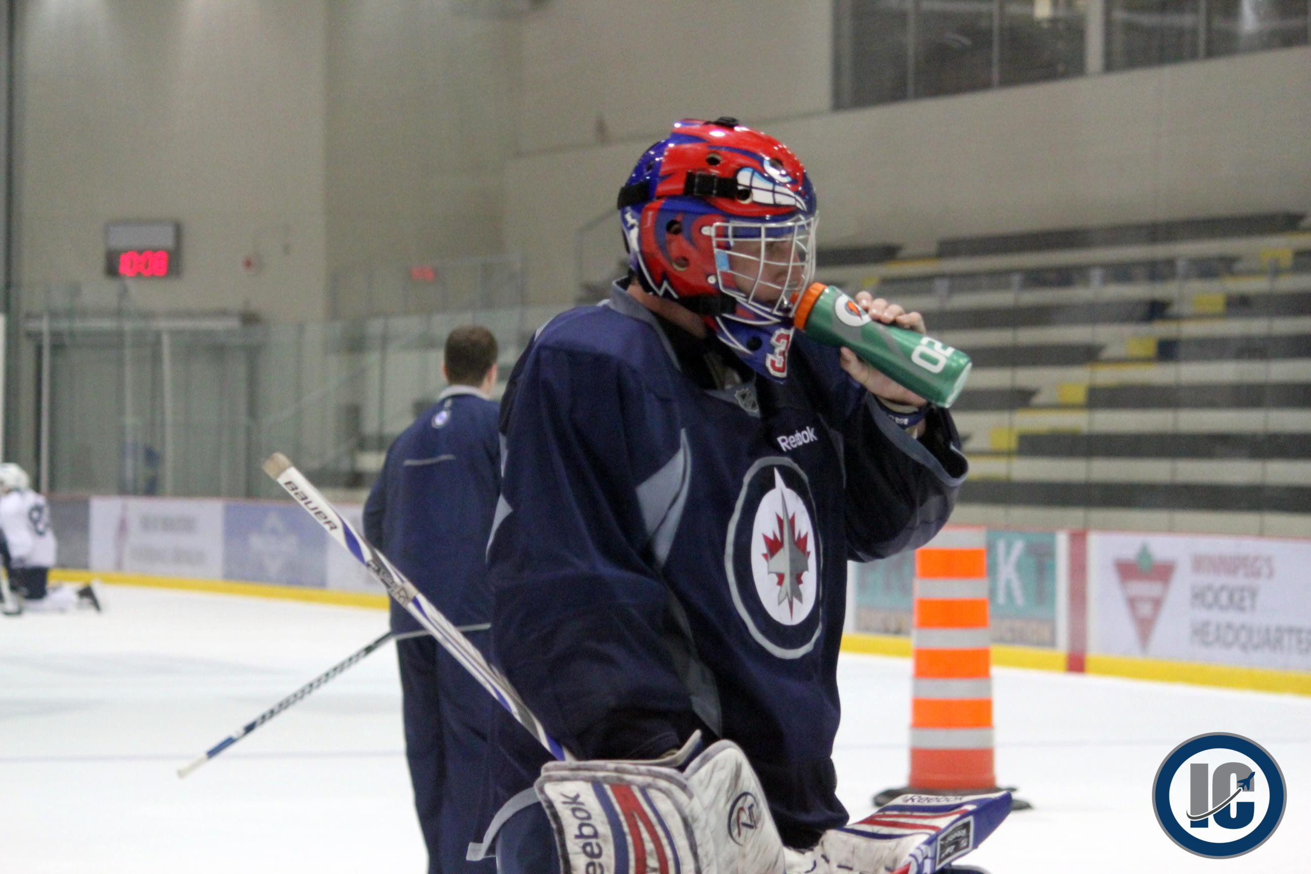 Connor Hellebuyck at Development Camp