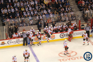 Flames bench (Oct 19, 2014)