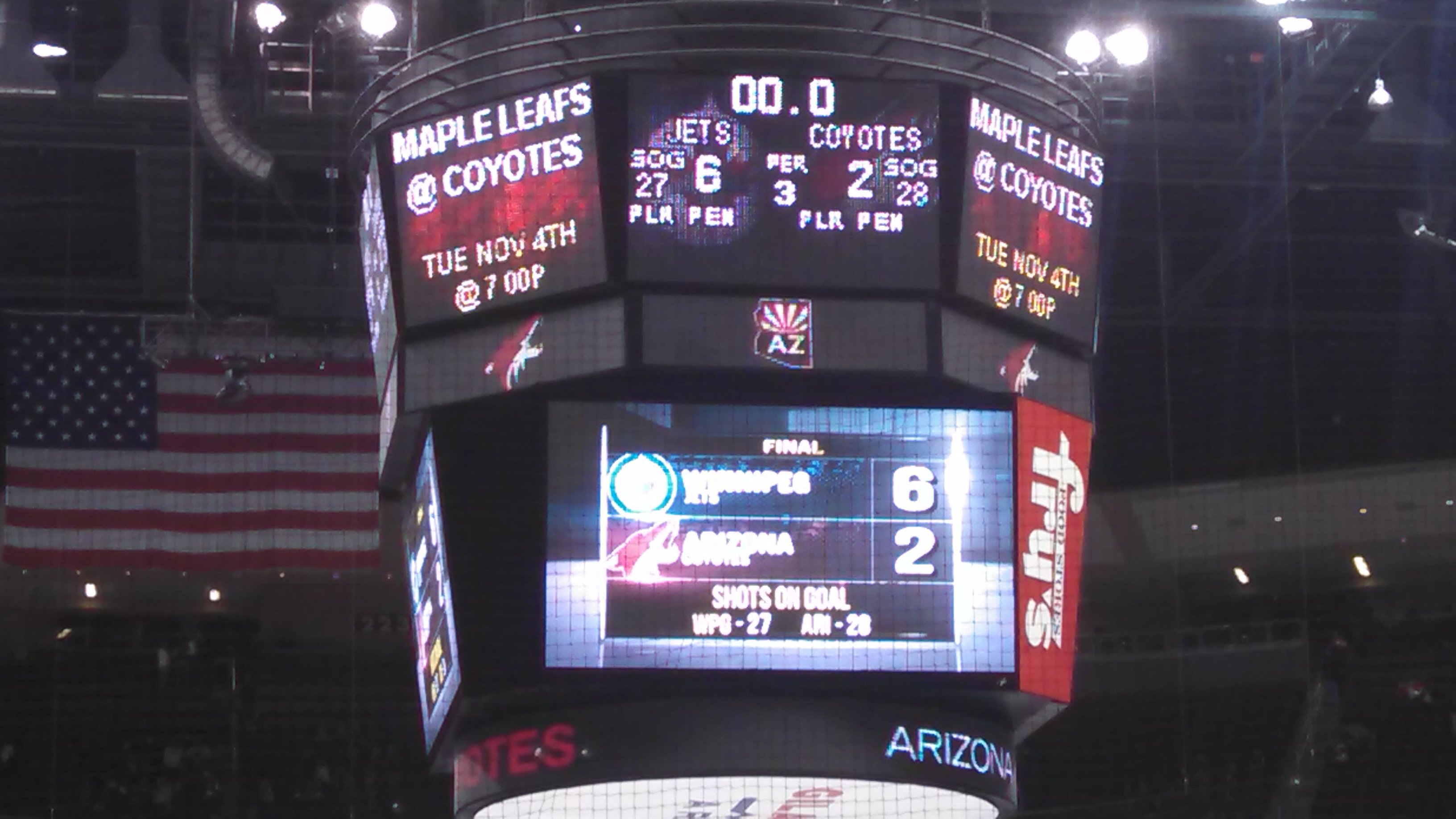 Jets beat Coyotes 6 2