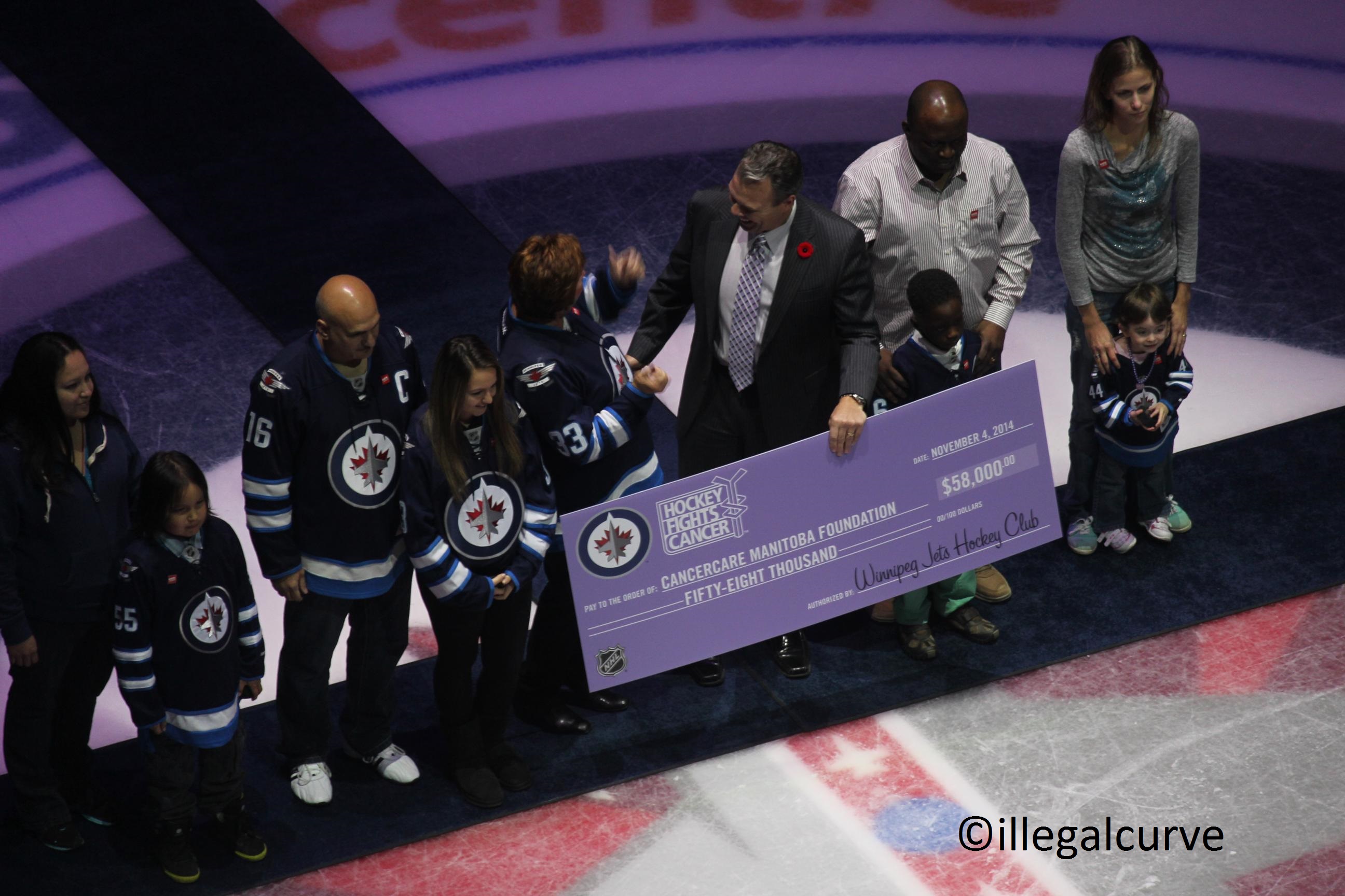 Jets donate to cancer care