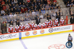 Red Wings bench (Nov 20, 2014)