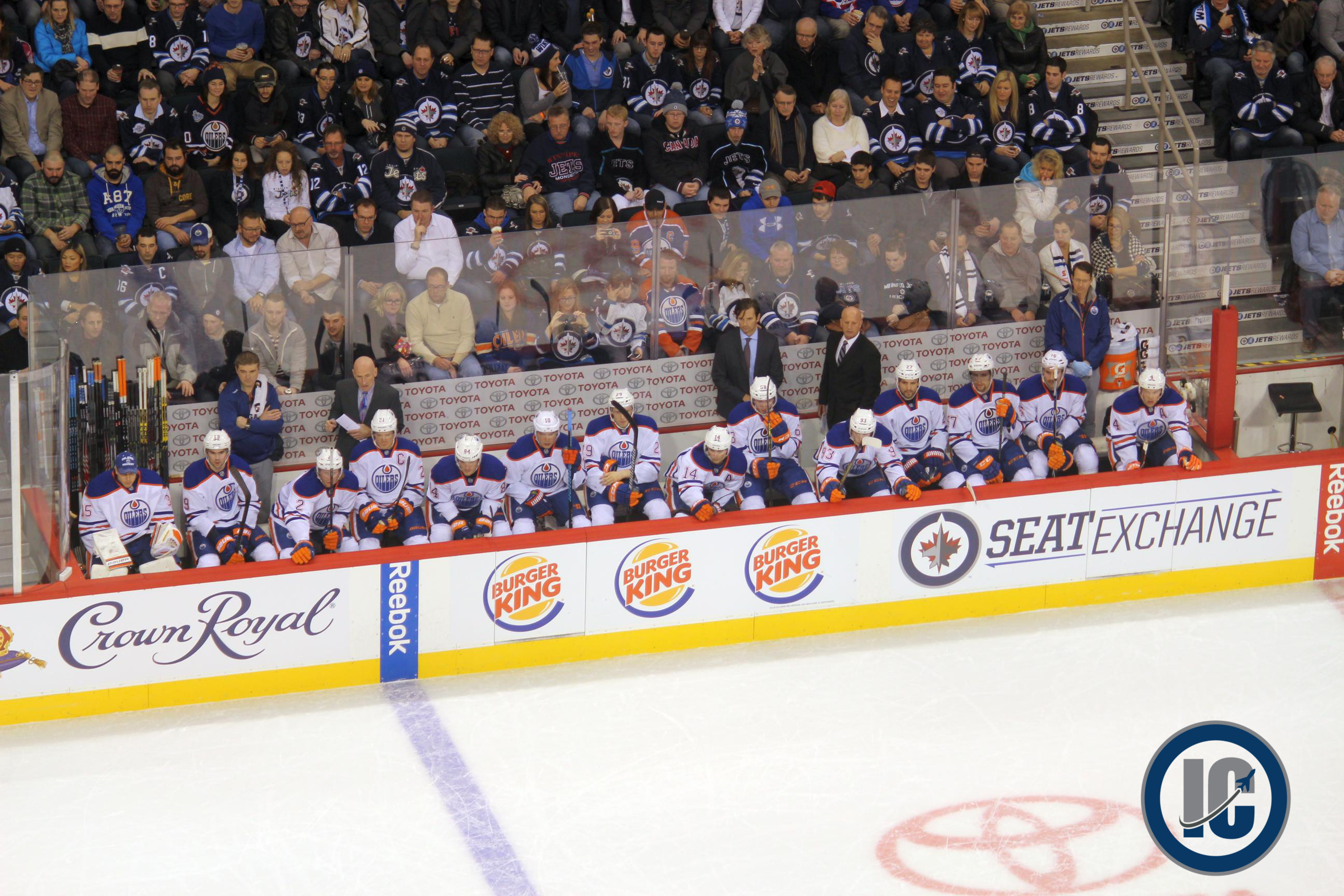 Oilers bench December 3 2014