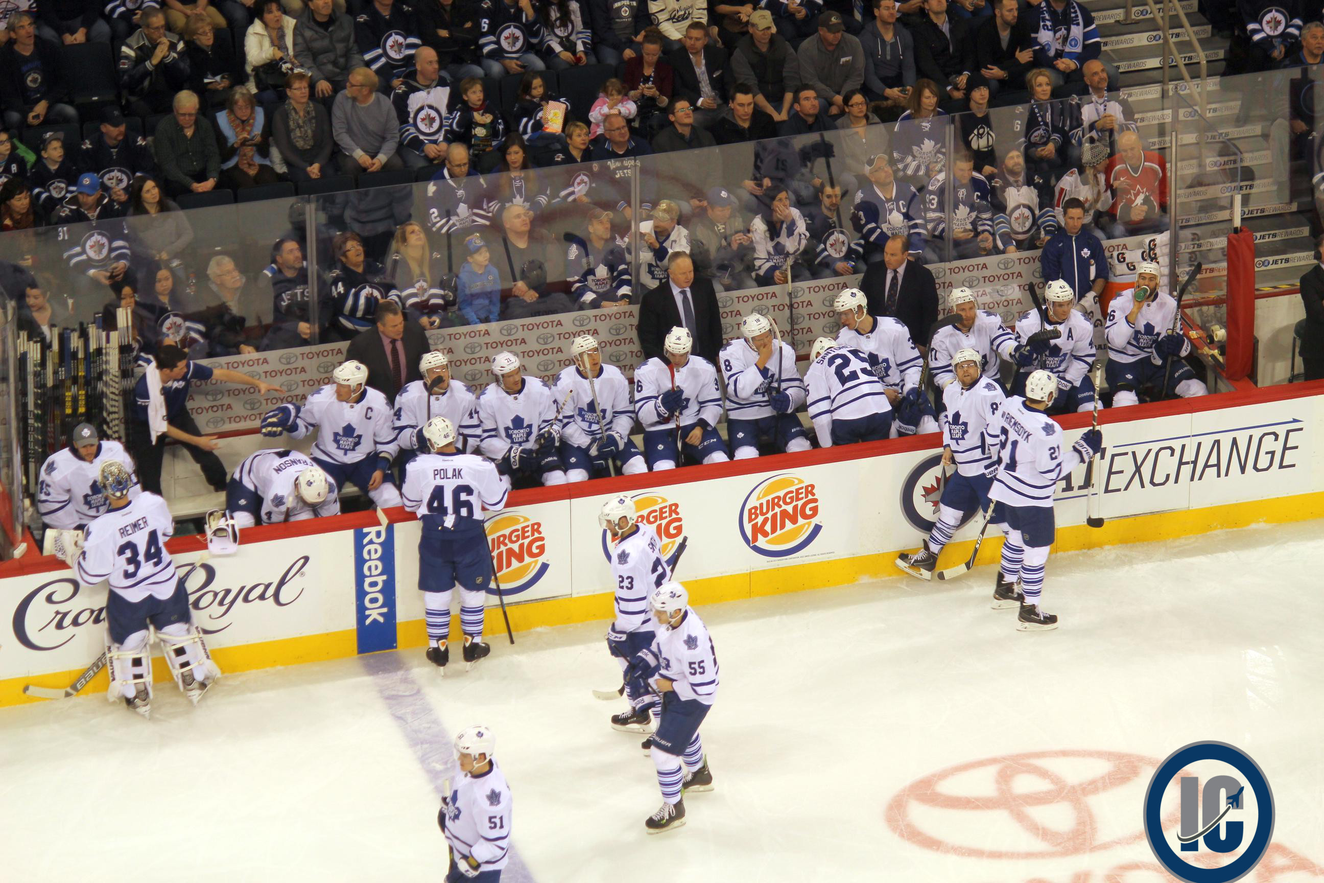 Leafs bench Jan 3
