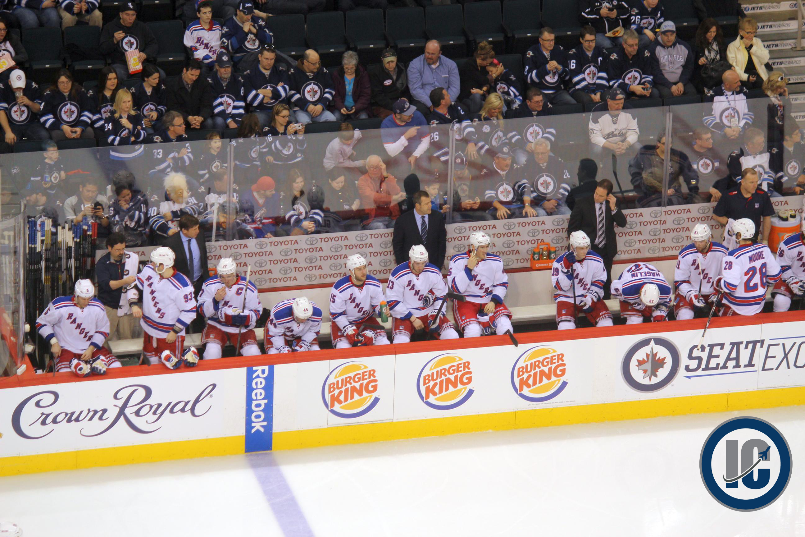 Rangers bench March 31