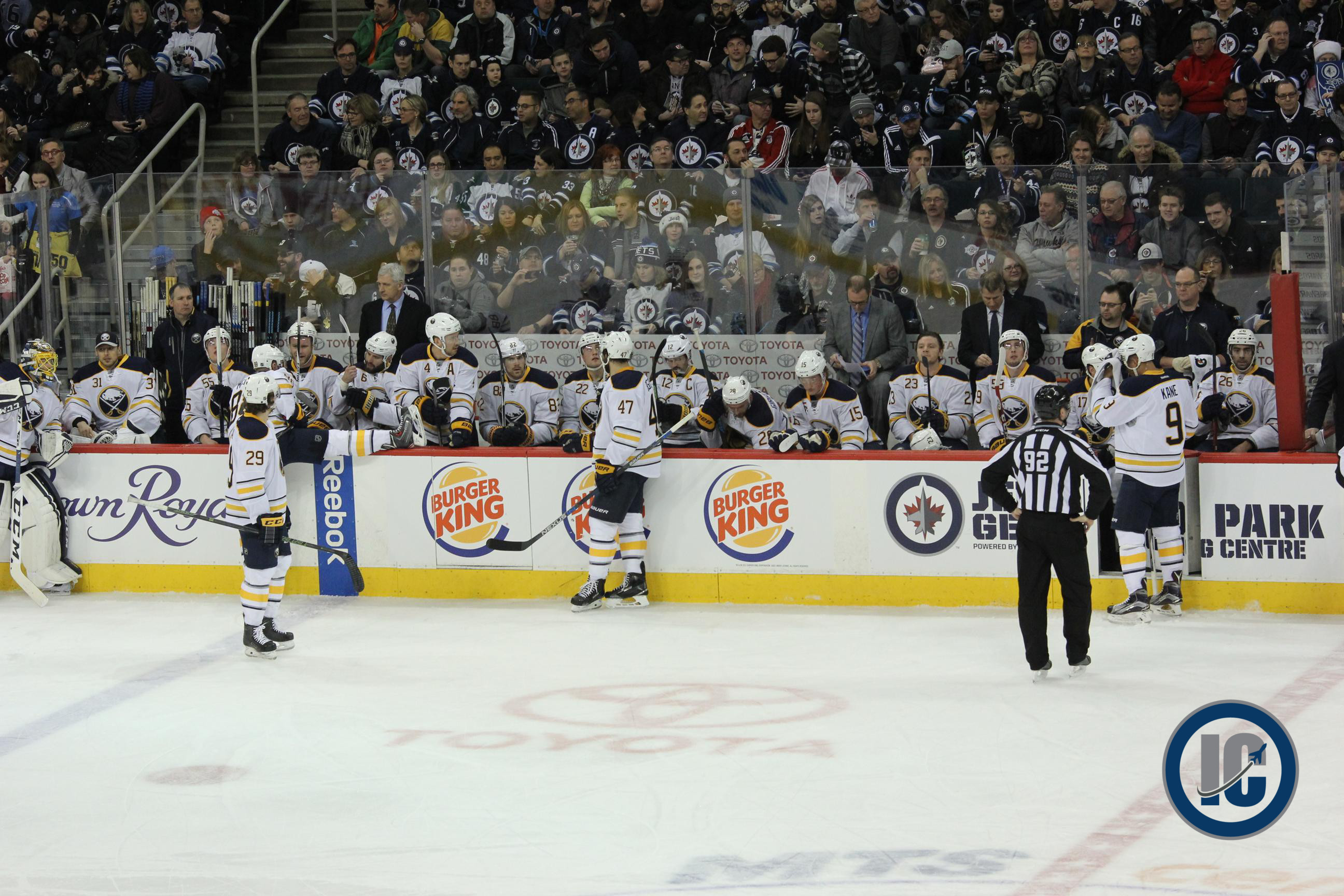 Sabres bench January 10 2016