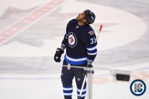 Byfuglien checking out jumbotron