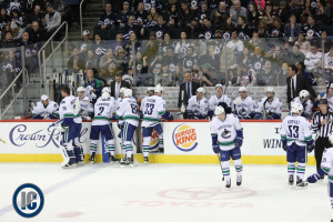 Canucks bench (March 22, 2016)