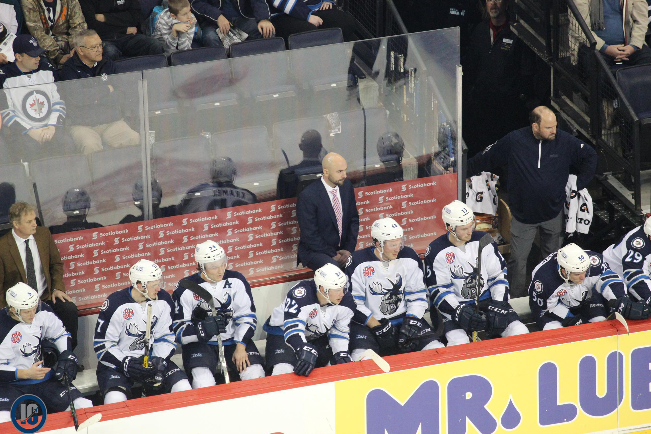 Coach Vincent behind the bench