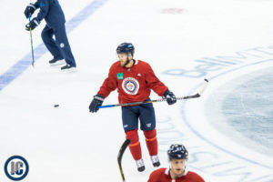 Tobias Enstrom at practice