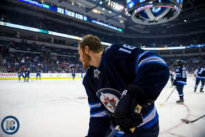 Bryan Little pre game warm up