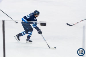Winnipeg Jets Morning Papers 1 Bryan Little with the puck