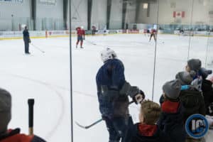 Copp close to the glass at IcePlex