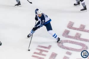 Winnipeg Jets reassigned Kristian Vesalainen to the Manitoba Moose 1 Kristian Vesalainen with the puck