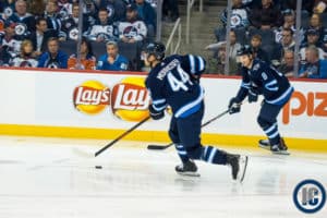 Morrissey and Trouba at ice level