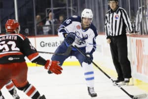 Griffins swoop in for series sweep and extend Moose losing streak to four 1 McGinn on McIllrath