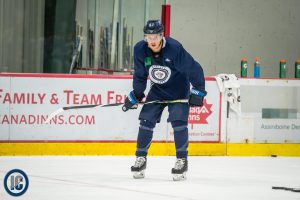 Mason Appleton at IcePlex hunched over