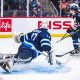 Hellebuyck makes the stop