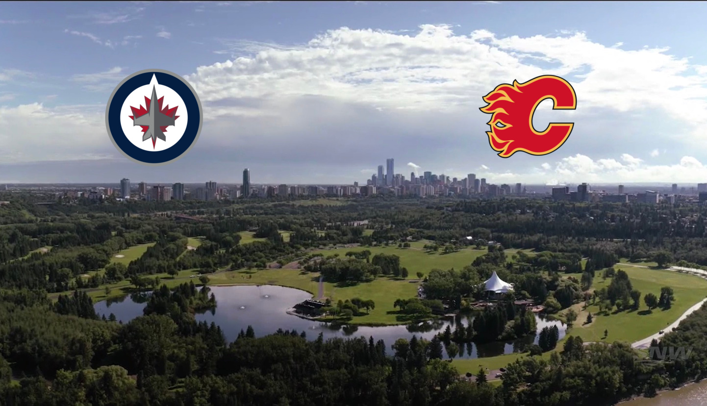 Jets vs Flames in Edmonton