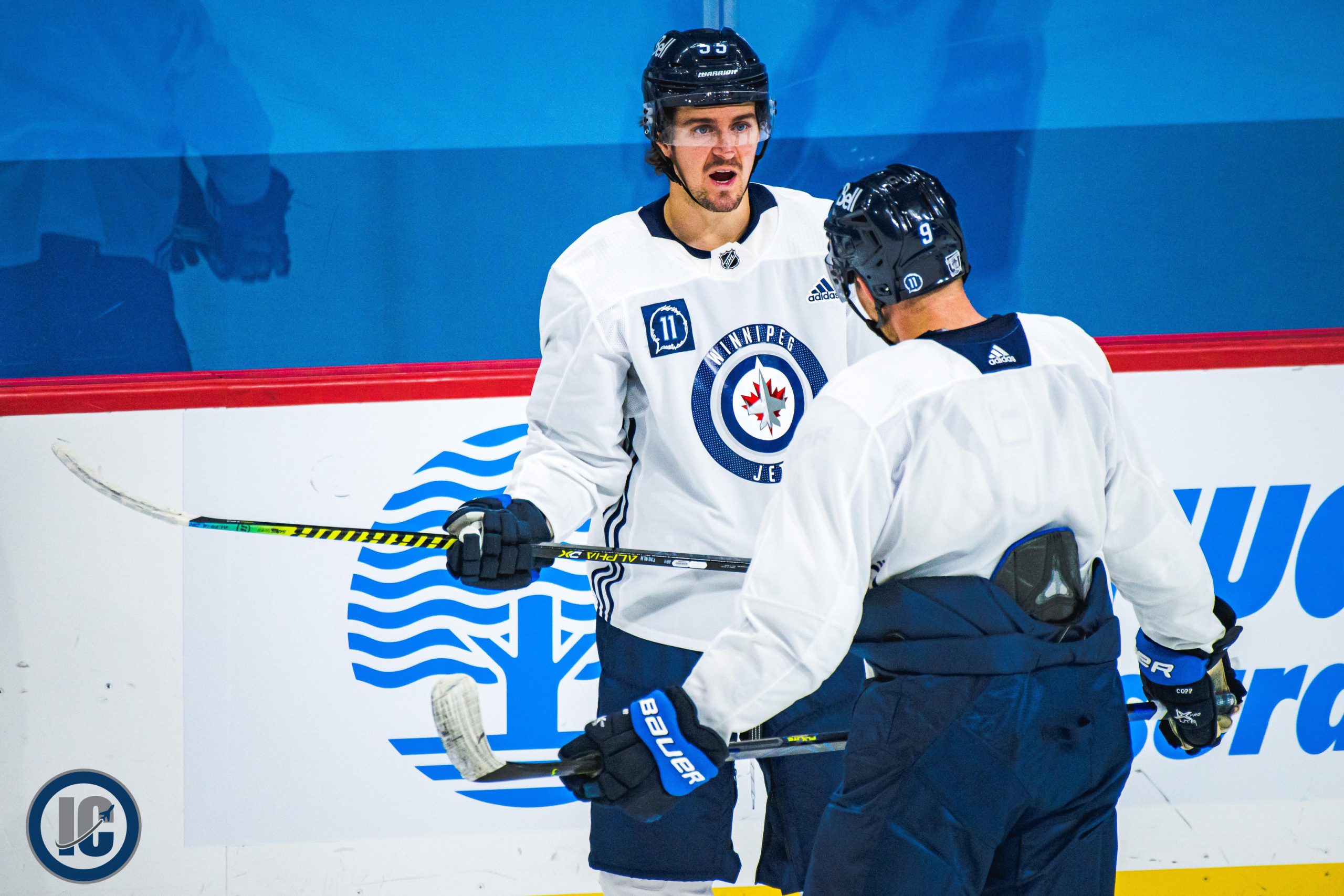 Scheifele and Copp at practice scaled