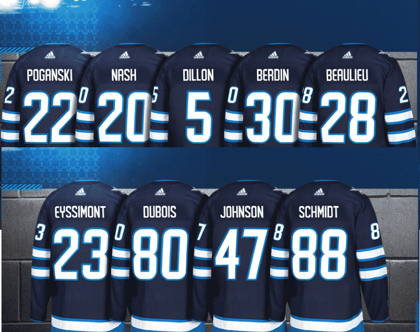Winnipeg Jets players get new numbers for 2021-22 season