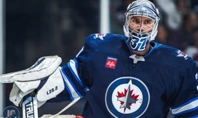 Connor Hellebuyck close up