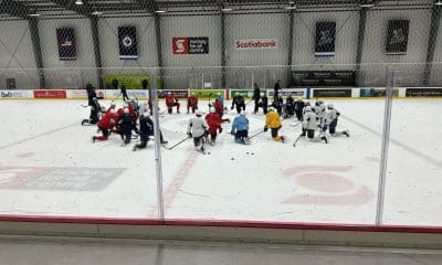 First Moose playoff practice