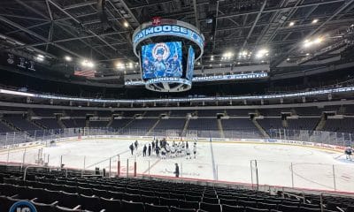 Moose playoff practice downtown