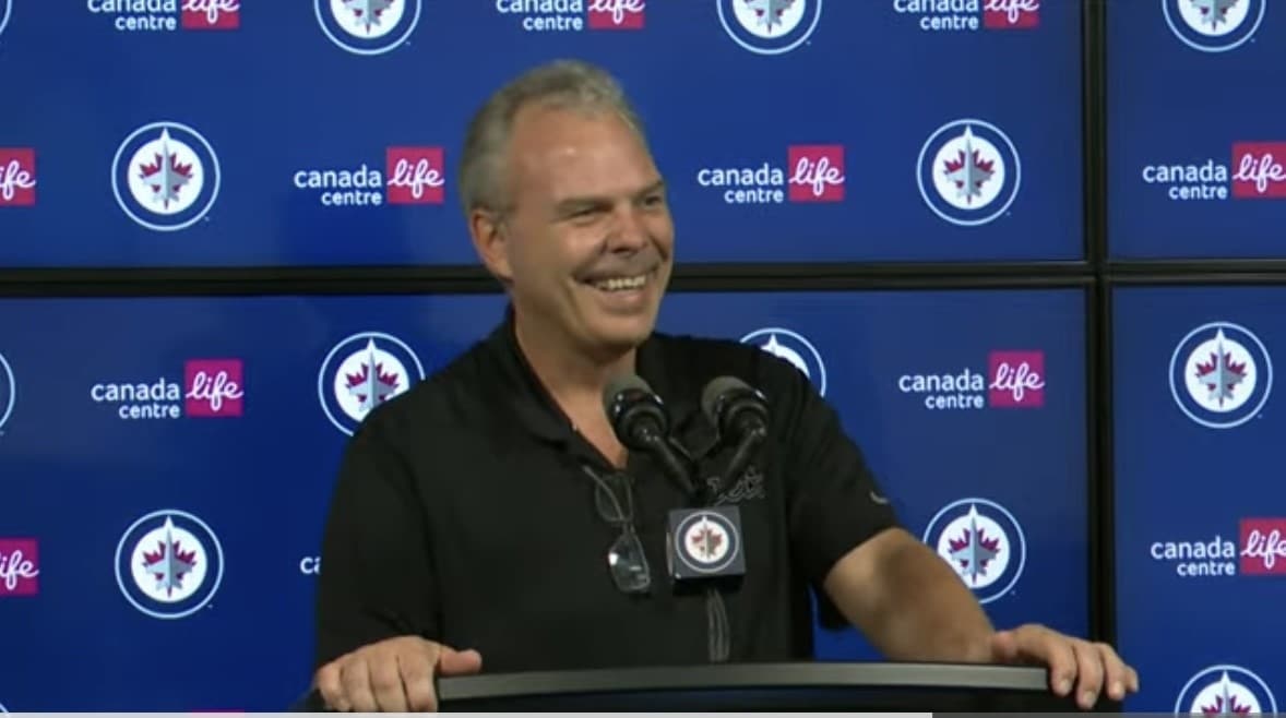 Winnipeg Jets GM Kevin Cheveldayoff free agent frenzy media availability