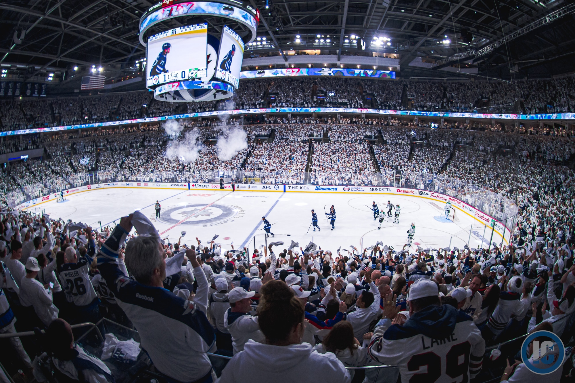Jets fans chant “should have kicked it” after a Winnipeg playoff “goal” is called off