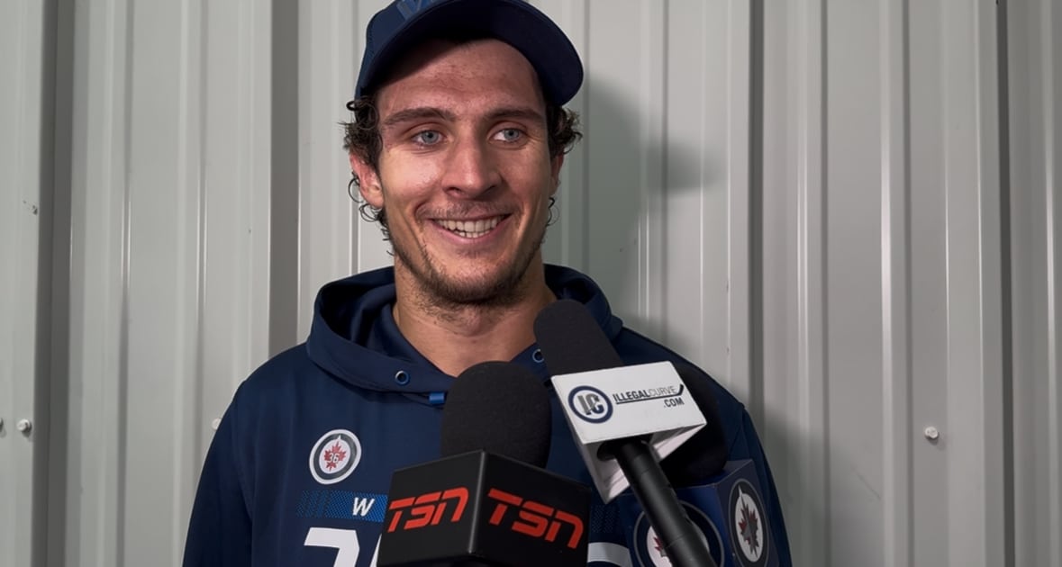 Informal Winnipeg Jets media availability: Morgan Barron